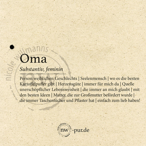 Postkarte "Oma"
