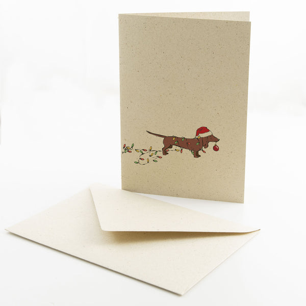 Klappkarte "Weihnachtsdackel"