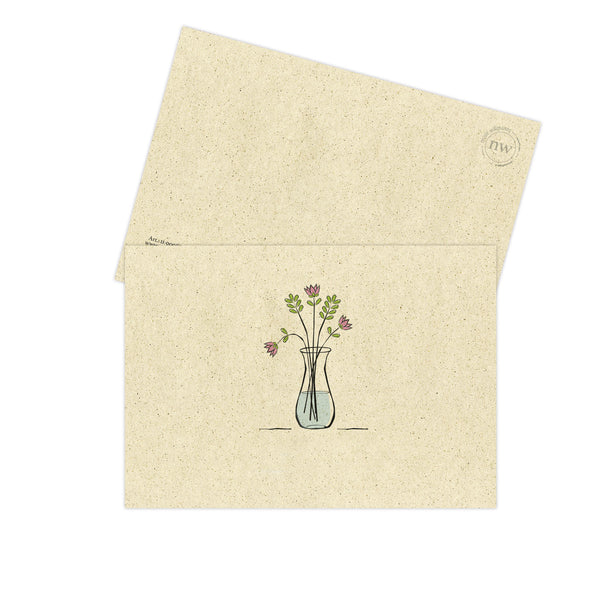 Postkarte Blumen Vase