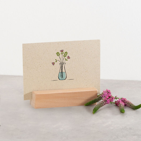 Postkarte Blumen Vase