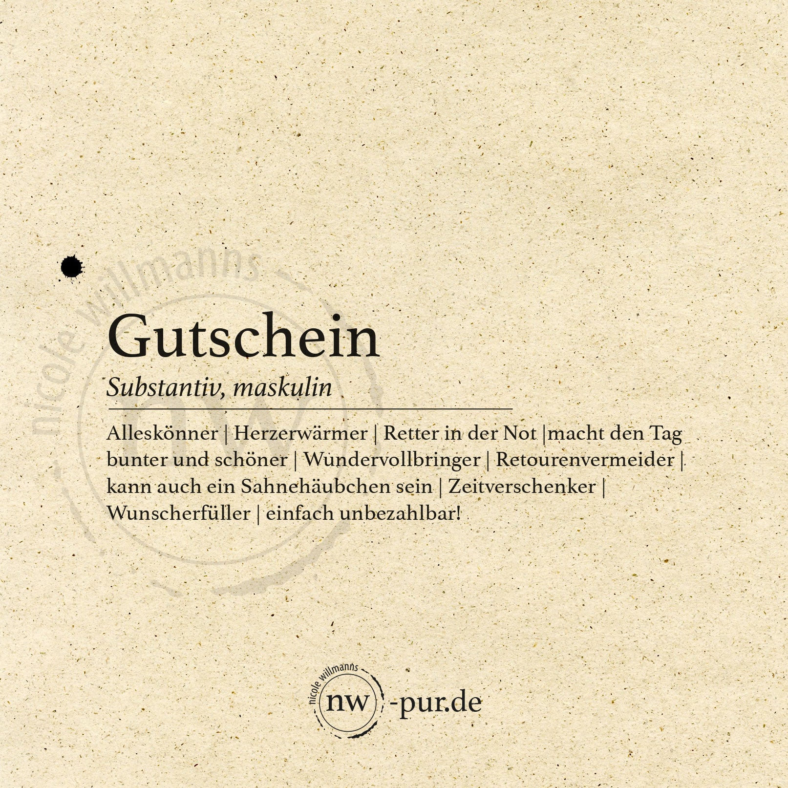 Postkarte "Gutschein"