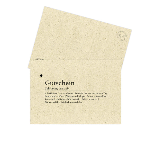 Postkarte "Gutschein"