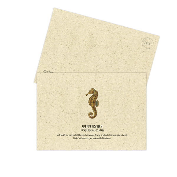 Postkarte "Seepferdchen", Fisch