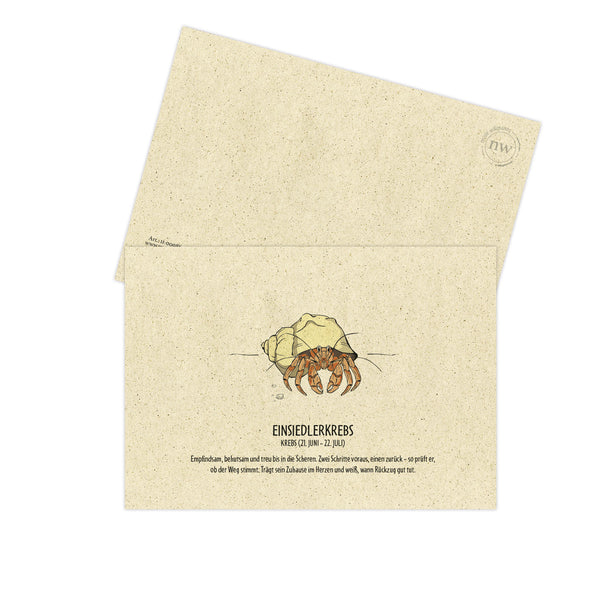 Postkarte "Einsiedlerkrebs", Krebs