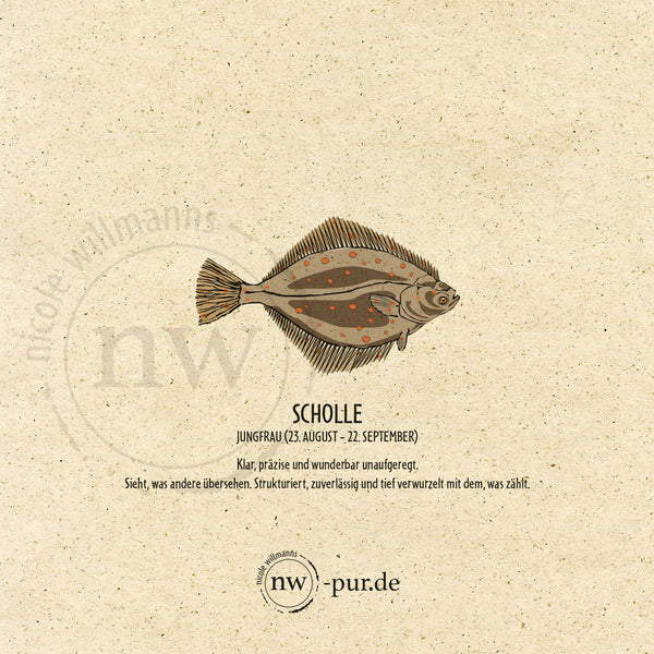 Postkarte "Scholle", Jungfrau