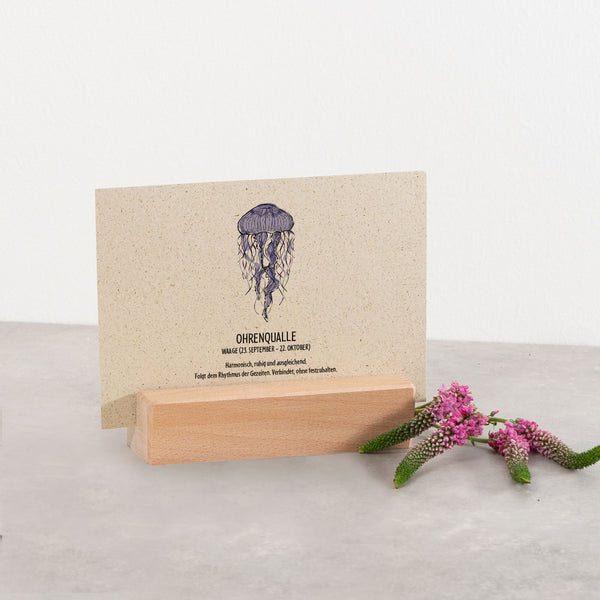 Postkarte "Qualle", Waage