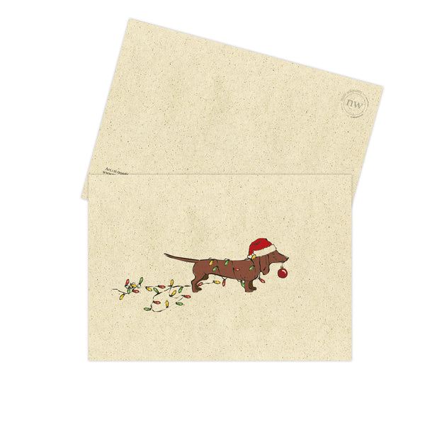 Postkarte "Weihnachtsdackel"