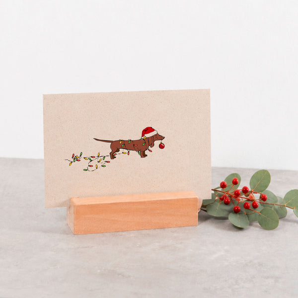 Postkarte "Weihnachtsdackel"