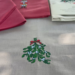 Servietten "Mistelzweig", greig, 2 Stück (Kopie)