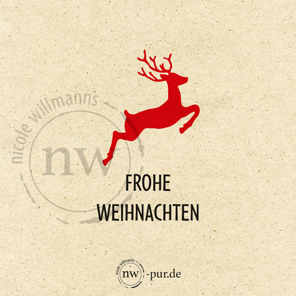 Postkarte "Hirsch - Frohe Weihnachten"
