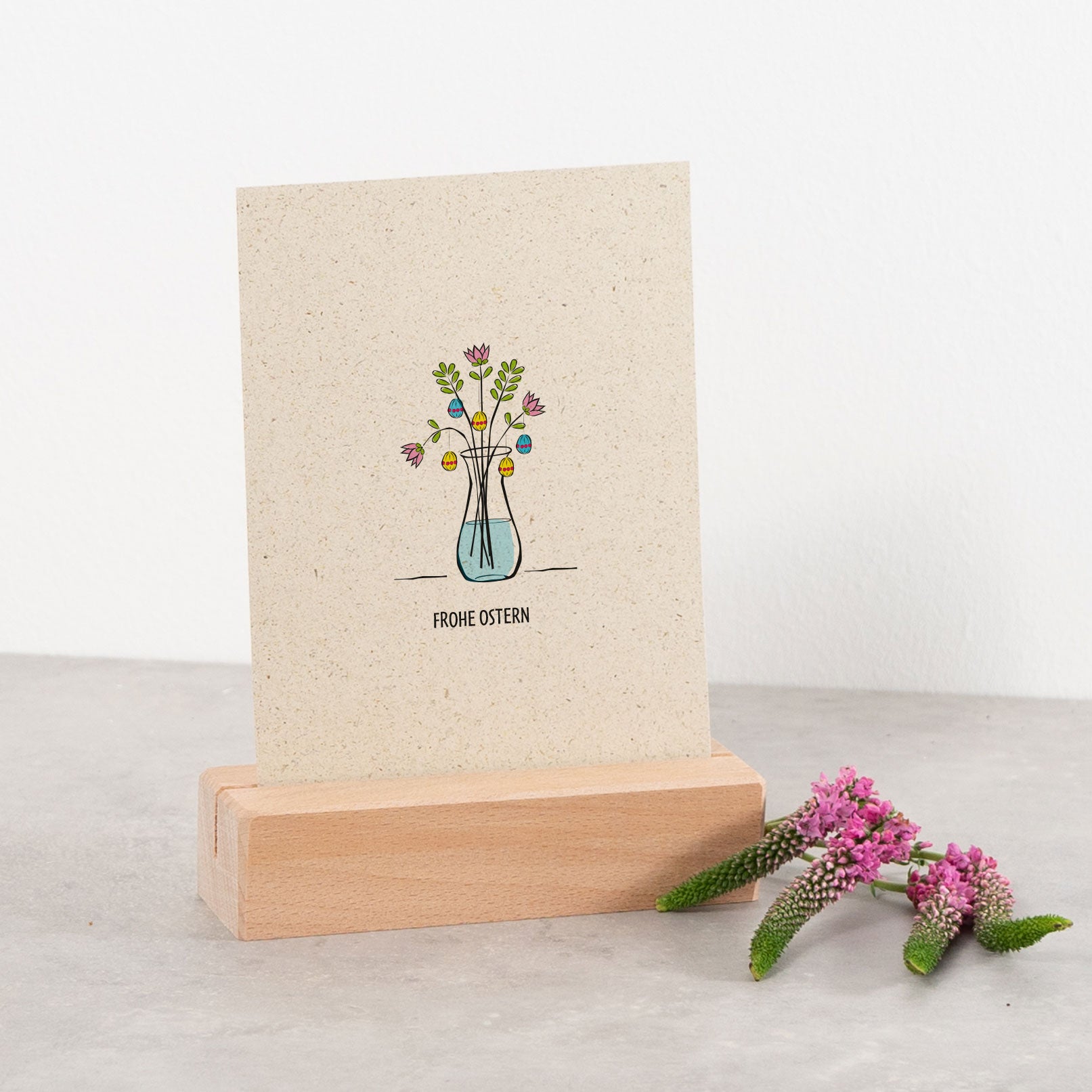 Postkarte "Frohe Ostern" Osterstrauß