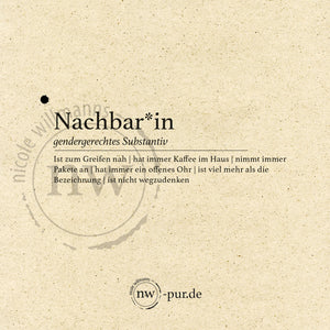 Postkarte "Nachbar*in"