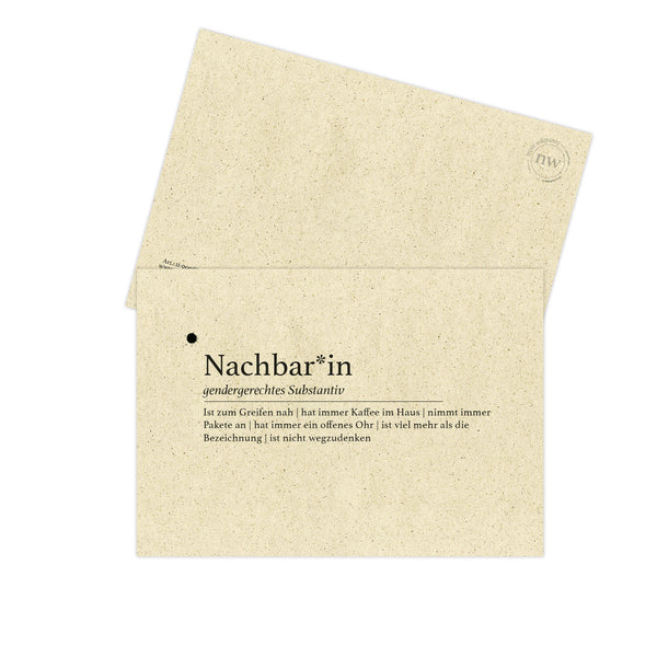 Postkarte "Nachbar*in"