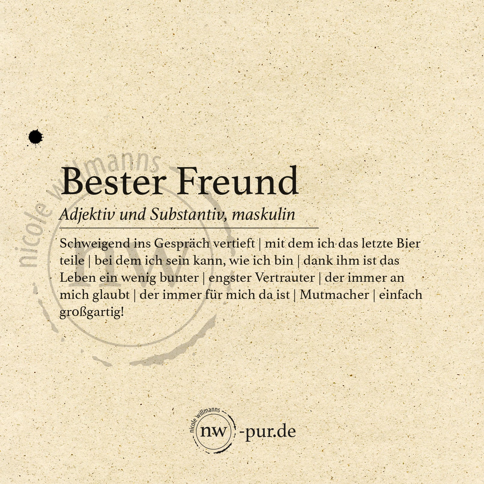 Postkarte "Bester Freund"